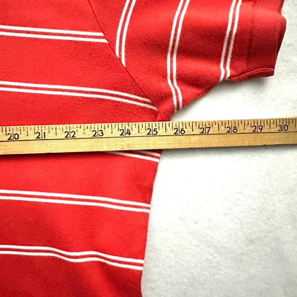 Polo Ralph Lauren Mens XL Striped Short Sleeve Cotton Shirt Red White